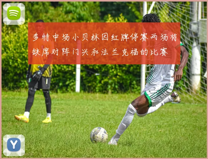 多特中场小贝林因红牌停赛两场将缺席对阵门兴和法兰克福的比赛